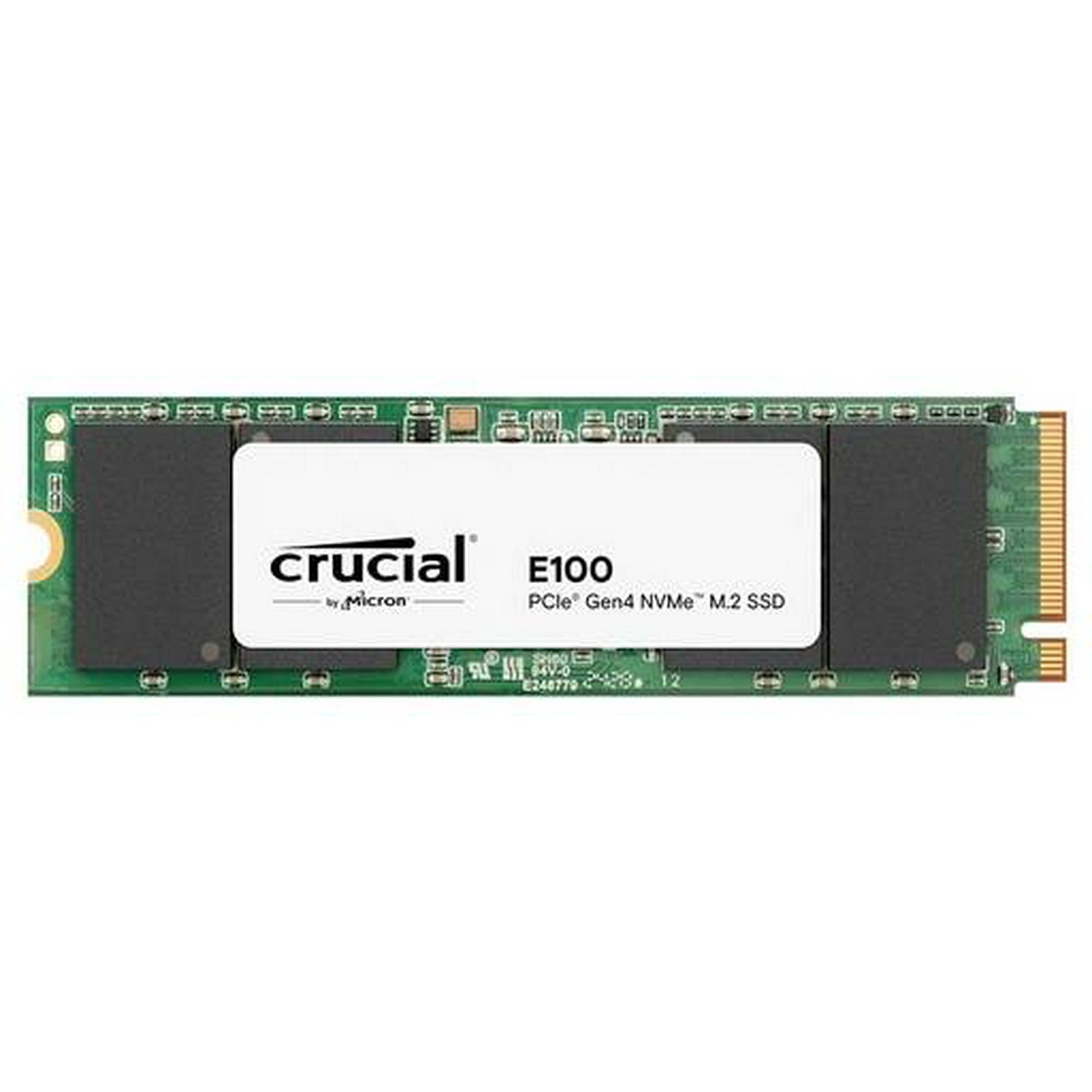 Unidad Ssd Crucial E100, 480gb, Pci-e Gen 4 Nvme, M.2 2280, Lect 5000mb/s Escr 4500mb/s