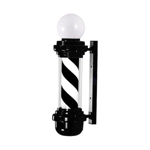 Ioensy - 23,6 ""Barbero Poste Luz Carteles Clásicos Salón Signo Para Interior Barbería Salón Negro Blanco