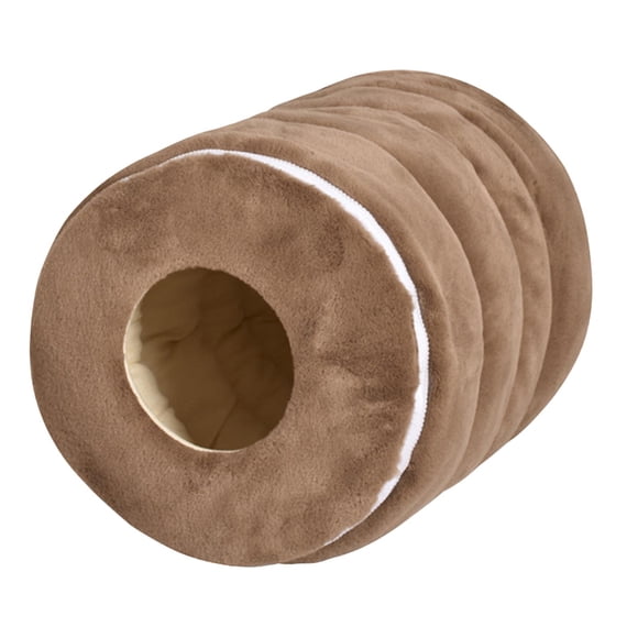 Cave House Cama Para Perros Pequeña Semicerrada Camas Para Gatos Transpirables Para Gatos De Interior Marrón