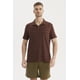 thumbnail image 1 of Polera Hombre Slim Cuello Camisero Chocolate- ll, 1 of 4