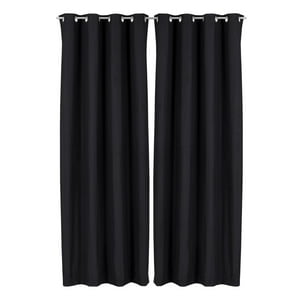 Clems - Pack 2 Cortina Engomada Termica 100% Blackout 140X225 Negro 140X225