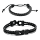 thumbnail image 1 of Pack 2 pulseras cuero negro hombre mujer, 1 of 3