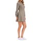 thumbnail image 4 of INSPIRE CHIC Vestidos de Mujer para Regreso a Clases con Estampado de Cuadros Vichy, Volantes, Cuello Simulado, Botones, Mangas Largas, Talla S, Marrón Caqui, 4 of 6