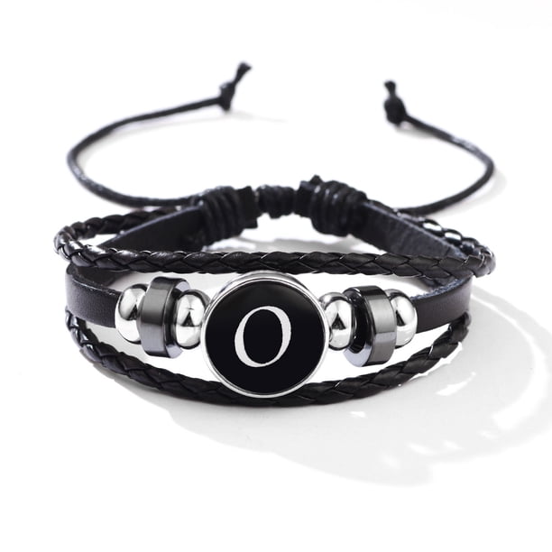 Stackable PU Leather Chain Bracelet - 26 English Letter Pattern - Perfect Birthday Gift for Personality Lovers!