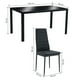 thumbnail image 3 of Comedor Mesa Vidrio 75x80x150 6 Sillas Pu Negro, 3 of 6