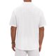 thumbnail image 3 of INSPIRE CHIC Camisa de Hombre de Manga Corta con Botones y Textura Sólida Casual de Punto XL Blanco, 3 of 6