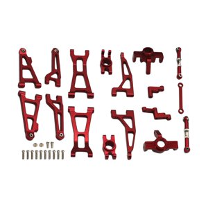 Magideal - Reemplazos De Automóviles Rc Piezas De Repuesto Traje Frágil Copa De Dirección Barra De Acoplamiento 1:16 Accesorios De Metal Componente De Dirección , Rojo