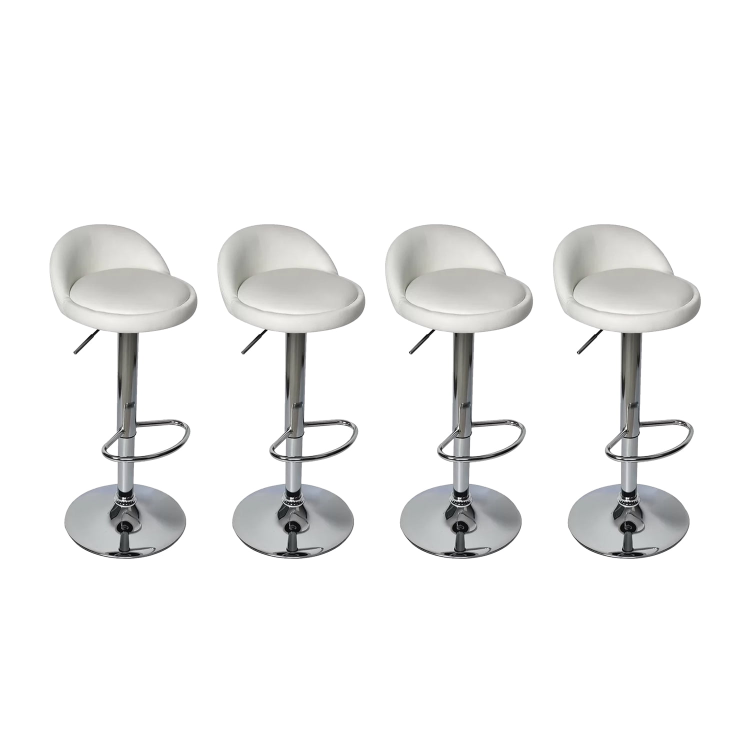 Global Latin - Pack 4 Piso Bar Taburete Giratorio De Altura Regulable