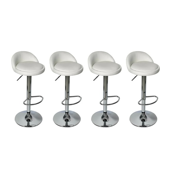 Pack 4 Piso Bar Taburete Giratorio de Altura Regulable