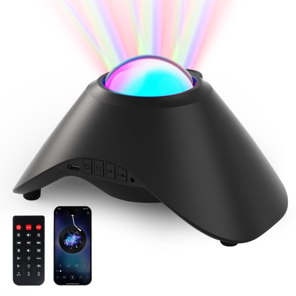 Lámpara Proyector Galaxia Ingleby con Altavoz Bluetooth – Negro