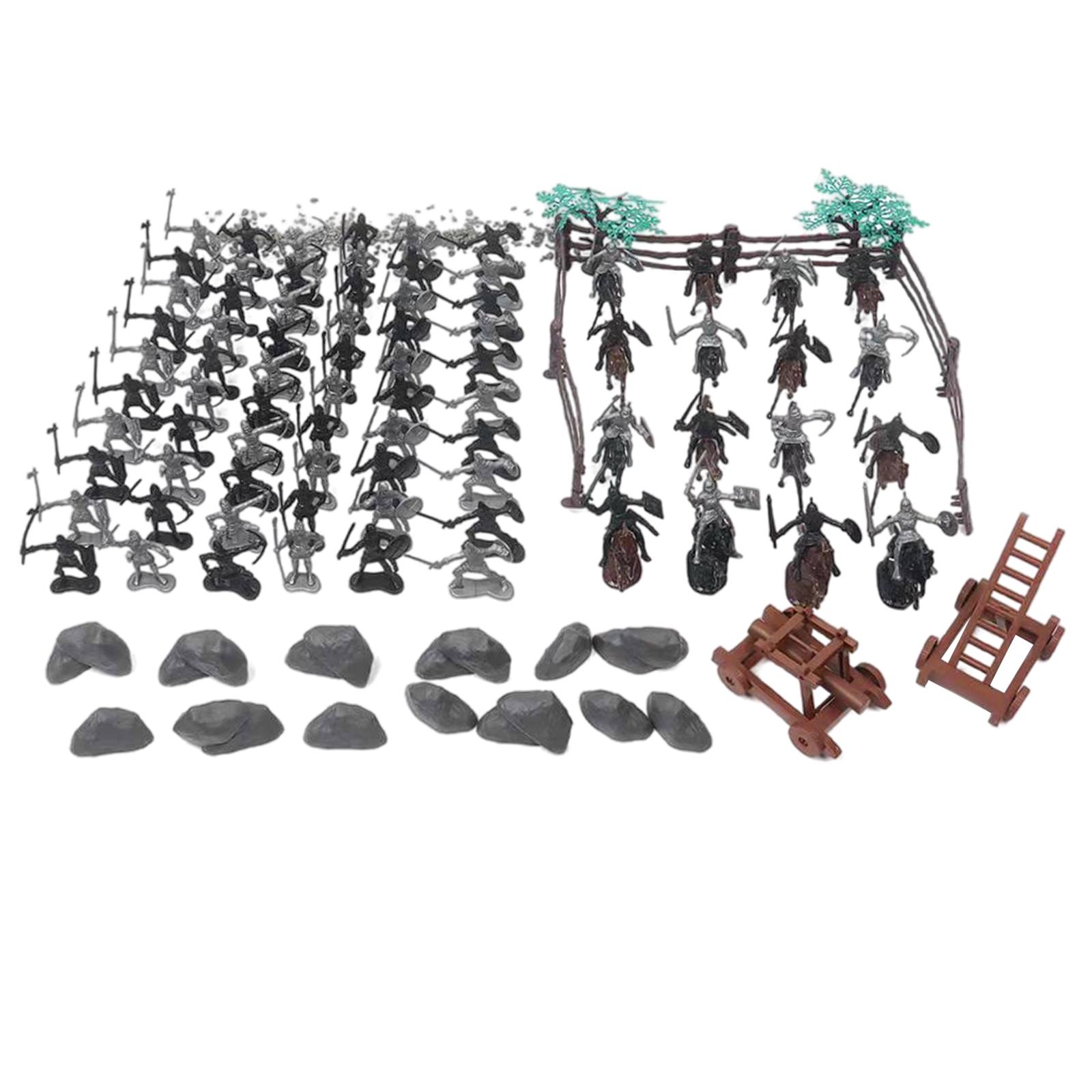Magideal - Juego De 122 Piezas De Juguetes De De Caballeros Y Caballos, Figuras De Acción De Hombres Del Ejército, 2,17 Pulgadas-2,28 Pulgadas