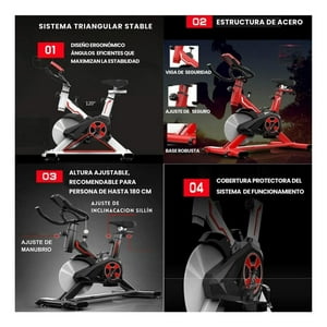 Bicicleta Spinning 6Kg Con Monitor Yepsport Negro