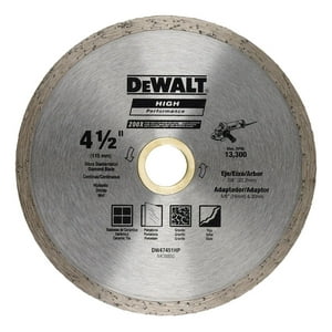 Disco Diamantado Continuo 4 1/2 Dewalt Dw47451Hp Plateado