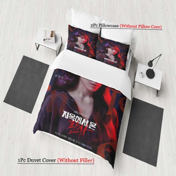 The Judge from Hell Pattern Three-Piece Set Soft And Comfortable Bedding Set
