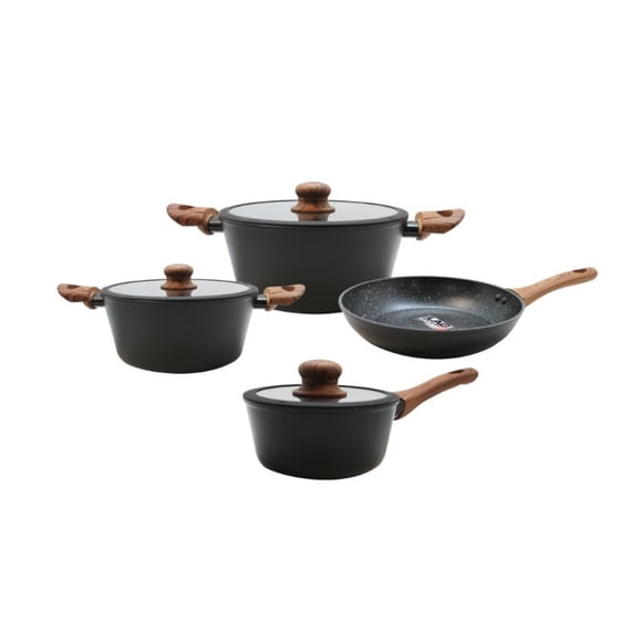 Batería de Cocina 7 Piezas Aluminio Forjado Granite Line
