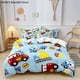 thumbnail image 1 of CuteBoys Bedding Set Car Track Pattern Duvet Cover Set Children Bed Cover Comforter Cover Pillow Case, 1 of 5