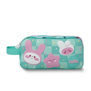 Estuche Escolar Niña 2 Cuerpos Bunny Pump Grande Azul Totto
