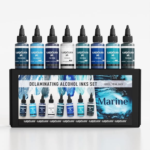 Set de Tintas Alcohol KAMENSKAYA Marine 8x30ml