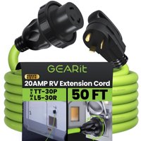 Cable De Extensión Gearit 20A 125V 15.2M Con Bloqueo Giratorio Para Rv
