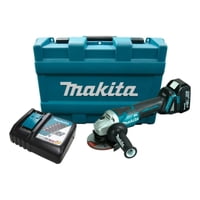 Esmeril Angular Inalámbrico 4 1/2 Dga455Rf Makita Carg+Bat Turquesa 15X36X48