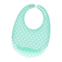 Magideal - Babero De Tela Para Alimentación De Bebé, Protección, Fácil De Limpiar, Ajustable, Impermeable, Resistente Al Aceite. Verde