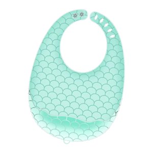 Magideal - Babero De Tela Para Alimentación De Bebé, Protección, Fácil De Limpiar, Ajustable, Impermeable, Resistente Al Aceite. Verde