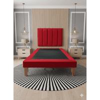 Muebles New - Cama Plaza Y Media Lineal Rojo Felpa