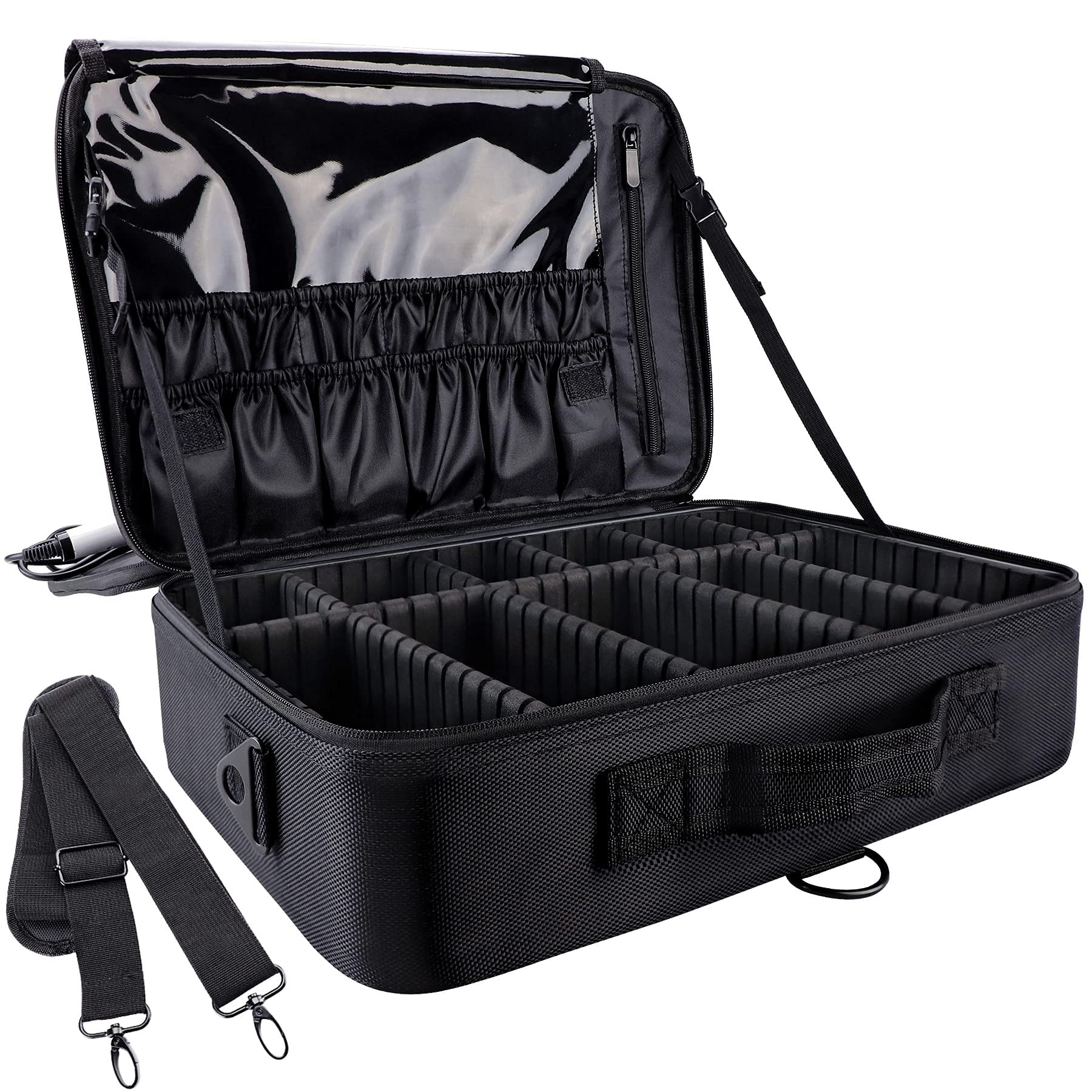 Estuche De Maquillaje Gzcz De Gran Capacidad Para Viajar Con Divisores Ajustables