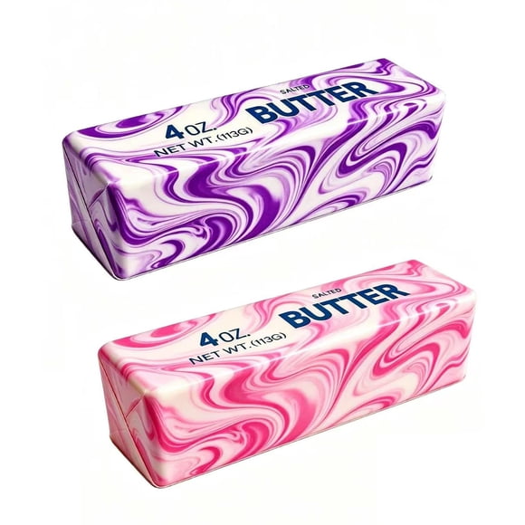 Mantequilla Squishy, Squishy de Mantequilla, Juguetes para Apretar, Barra de Mantequilla Realista Suave para Apretar (Mantequilla-2PCS)