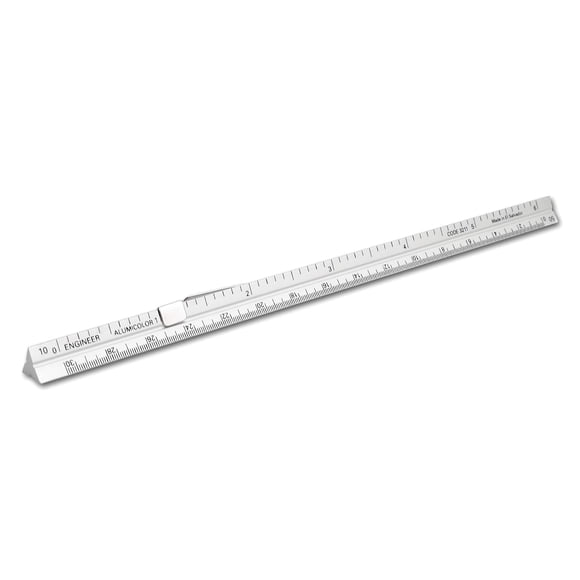 Regla Alumicolor 15 cm Plateada con Clip