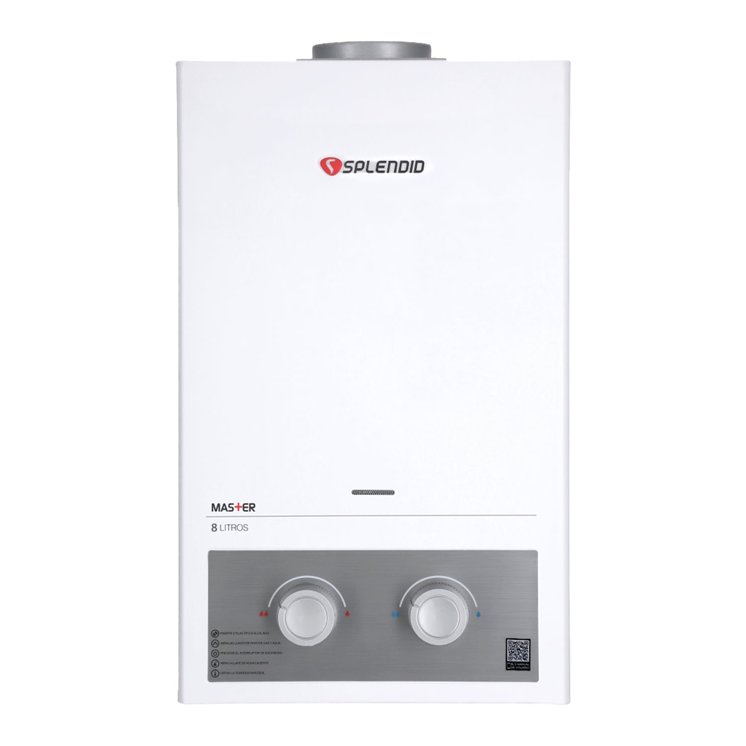 Splendid - Calefon 8 Litros Gas Natural Tiro Natural