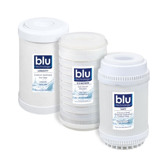 Pack de filtros de agua blu technology R3 6,4 x 13 cm 0,2 micras