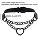 thumbnail image 2 of Collar gargantilla de cuero sintético negro para hombre, estilo gótico punk, con forma de corazón, cadena de eslabones cubanos, ajustable, tono negro., 2 of 7