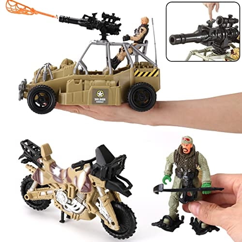 26 PCS Men Men Toys Helicopter Carrier Toys, Military Soldier Action Figures, Combat Truck, Mo Liberty Imports Liberty Imports
