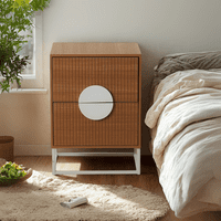 Spacehome - Velador Lumière 2 Cajones Amplios Moderno Madera