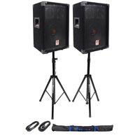 Rockville Rsg8 Bocinas Pasivas Dj Pa De 8"" 300W Pico - Paquete Completo