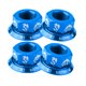 thumbnail image 1 of 4 unids cubo de bicicleta tuerca m10 plegable engranajes fijos rueda rueda cubo eje azul, 1 of 6