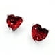 thumbnail image 4 of Aros Pegados Corazónen Circonita Roja, Plata 925, Amor, 4 of 5