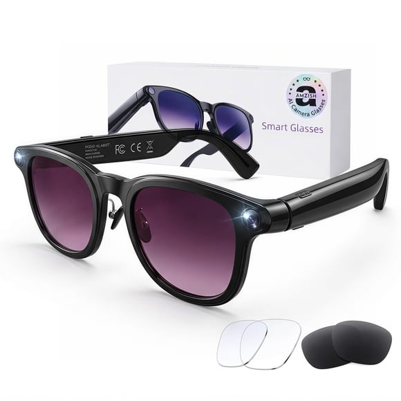 Gafas Inteligentes AMZISH con Cámara 8MP, Bluetooth y Traducción AI