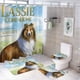 thumbnail image 1 of Lassie-theme 4-Piece Shower Curtain Set with Rugs, Waterproof Bathroom Decor Set Includes Bath Mat, U-Shaped Rug, Toilet Lid Cover and Curtain with Hooks, 1 of 6