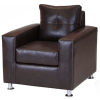 Muebles Altiro - Sofá Asiria 1 Cuerpo - Cuero Sintetico Pu Café