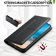 thumbnail image 2 of Funda tipo cartera con bloqueo RFID para Xiaomi 17 Pro cubierta magnética de cuero con tapa y soporte Negro, 2 of 6