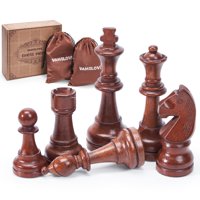Chess Pieces Vamslove Staunton De Madera, Tamaño King, 4.5 Pulgadas, Juego De 32 Unidades