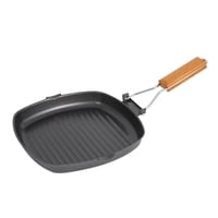 Bothyi - Sartén Para Barbacoa Con Asa Plegable Y Fondo Plano Para Tortillas Al Aire Libre