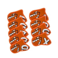 Ioensy - Juego De 9 Fundas De Hierro Para Golf, Para Deportes Al Aire Libre, Resistentes Al Desgaste, Para Palos De Golf, Color Naranja