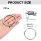 thumbnail image 2 of Uxcell Anillos en O de Metal de 2.4 Pulgadas, Hebillas Redondas Soldadas Plateadas, Anillos de Bolsas de Hardware de Acero Inoxidable, 2 of 5