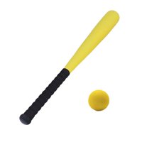 Ioensy - Juego De Pelota Y Bate De Béisbol De Espuma Para Niños, Juguete Para Ejercicio En Interiores Y Exteriores, Aprendizaje, Amarillo