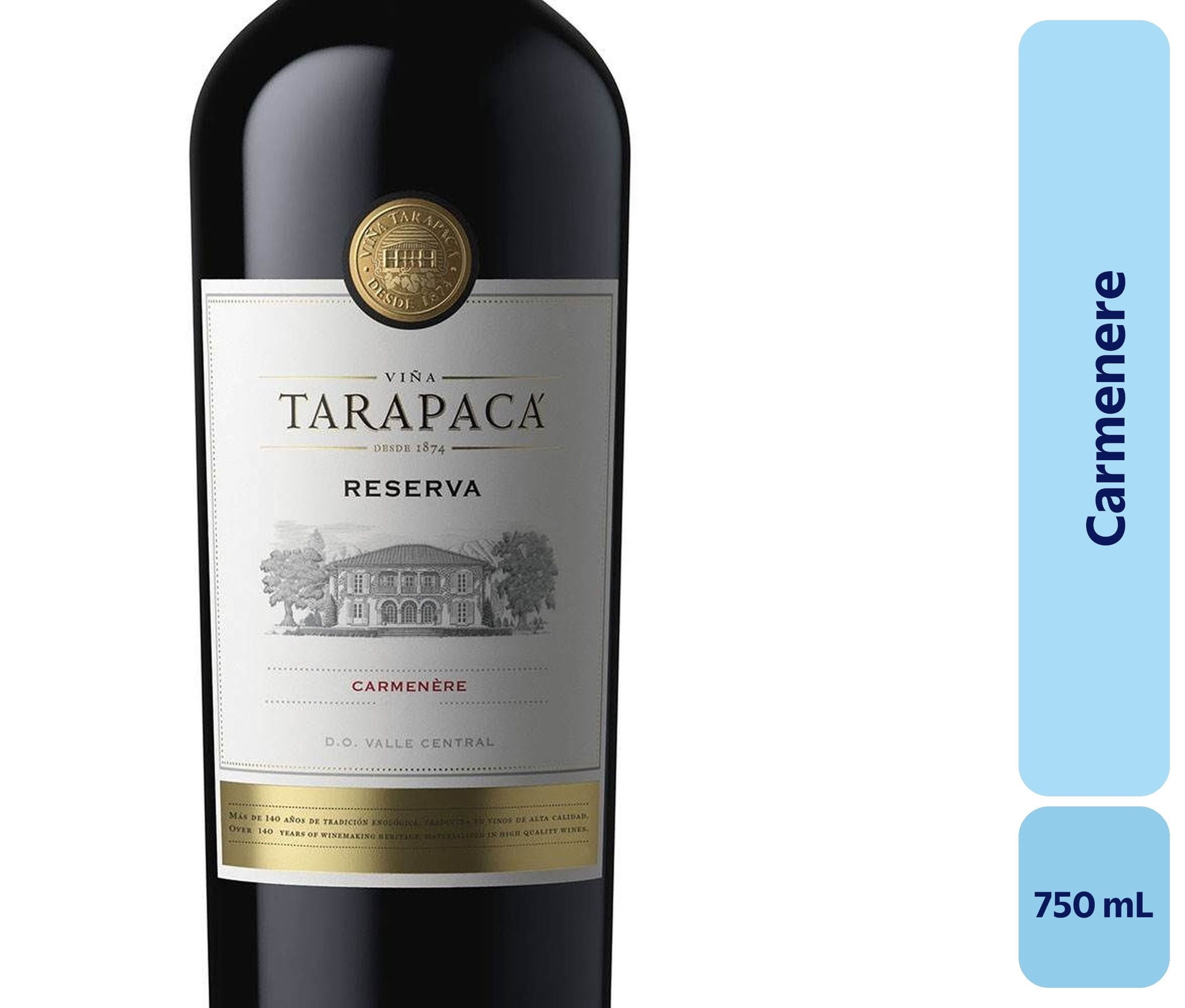 Vino Carménère Botella 750 mL Tarapaca