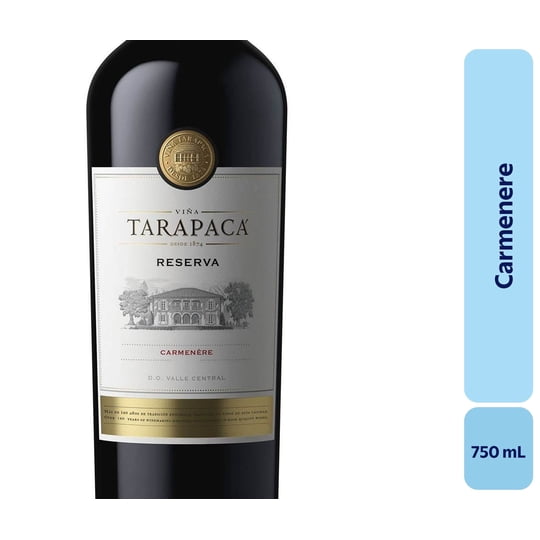 Vino Carménère Botella 750 mL Tarapaca