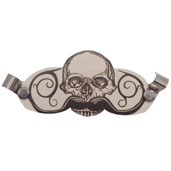 Protector de bigote THE VINTAGE GROOMING CO. Calavera plateada